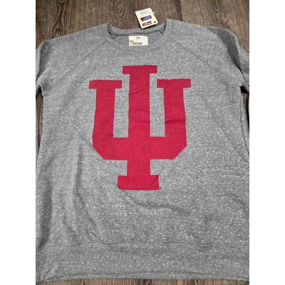 Press Box by Royce Apparel NWT Indiana Hoosiers IU Sweatshirt Gray 2XL Crewneck - Picture 2 of 5